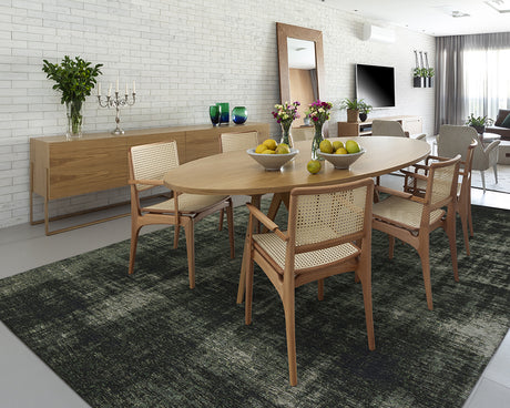 Tapis salon vert dégradé - Salgueiro rugs - Souffle d’Intérieur