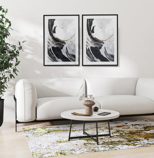 Tapis moderne salon bicolore - Batik