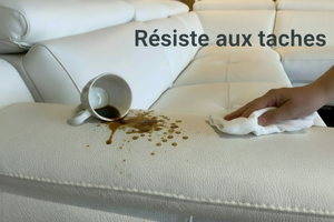 Traitement anti-tache canapé cuir blanc - nettoyage facile café