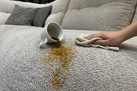 Traitement anti-tache - velours beige Moony