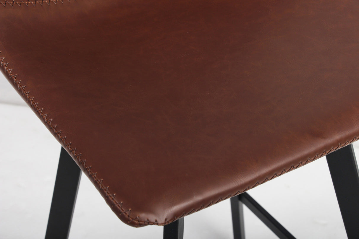 Chaise haute marron pieds métal - Ozany