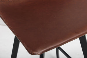 Chaise haute marron pieds métal - Ozany