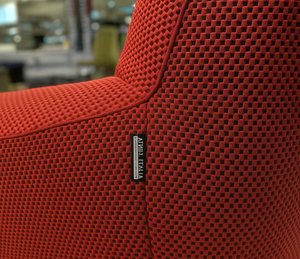 Red 3 seater fabric sofa 239cm - Alyssa