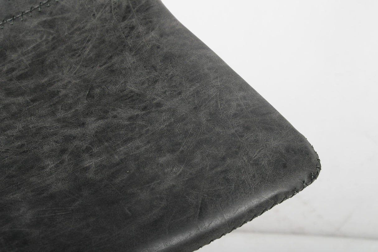 Chaise de bar simili cuir noir -  Ozany