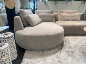 Beige corner sofa 329x261cm - Martine