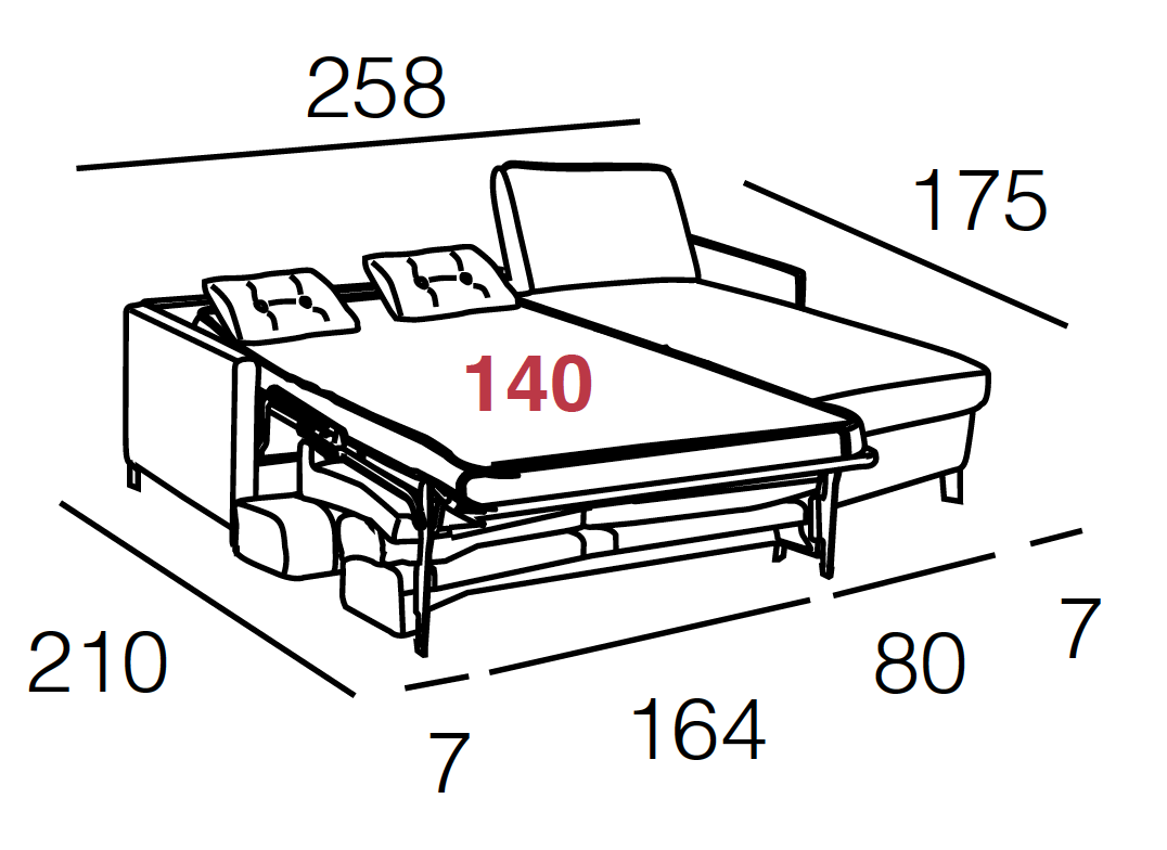 Canapé d'angle convertible en tissu design - Martin