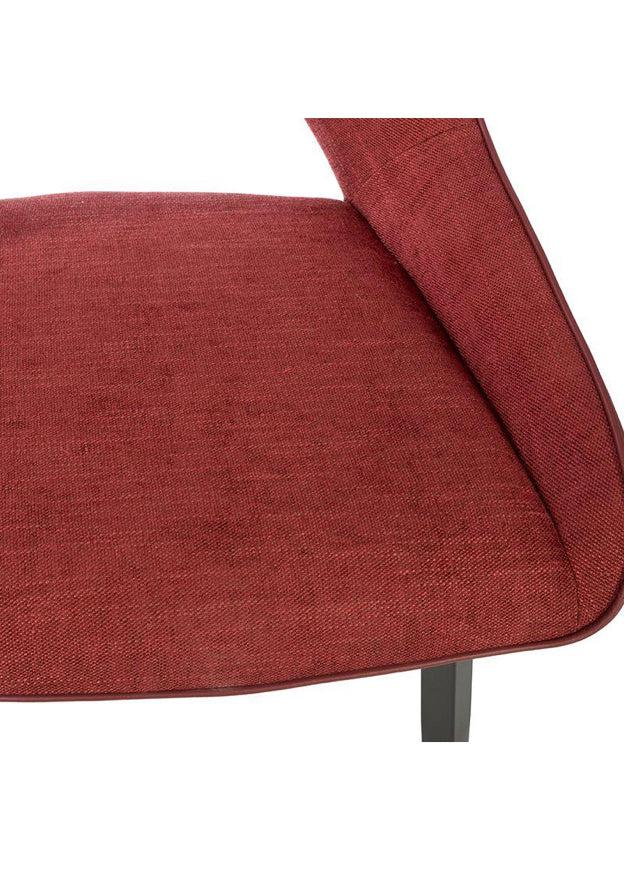 Chaise pivotante pieds métal en tissu rouge moderne - SOUFFLE D’INTÉRIEUR