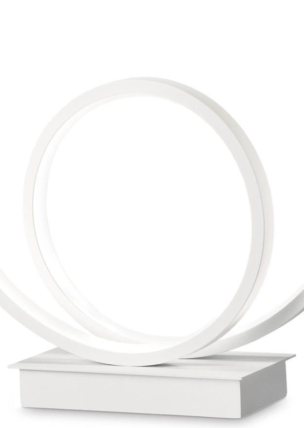 Lampe à poser design de table ronde led blanche - Ozo