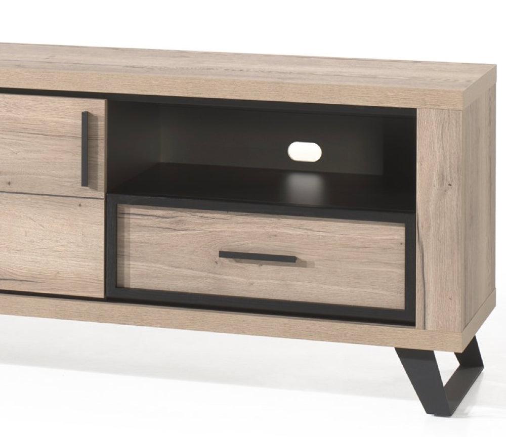 Meuble tv bois clair contemporain 143cm -  SOUFFLE D'intérieur