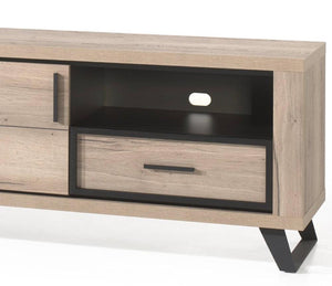 Meuble tv bois clair contemporain 143cm -  SOUFFLE D'intérieur