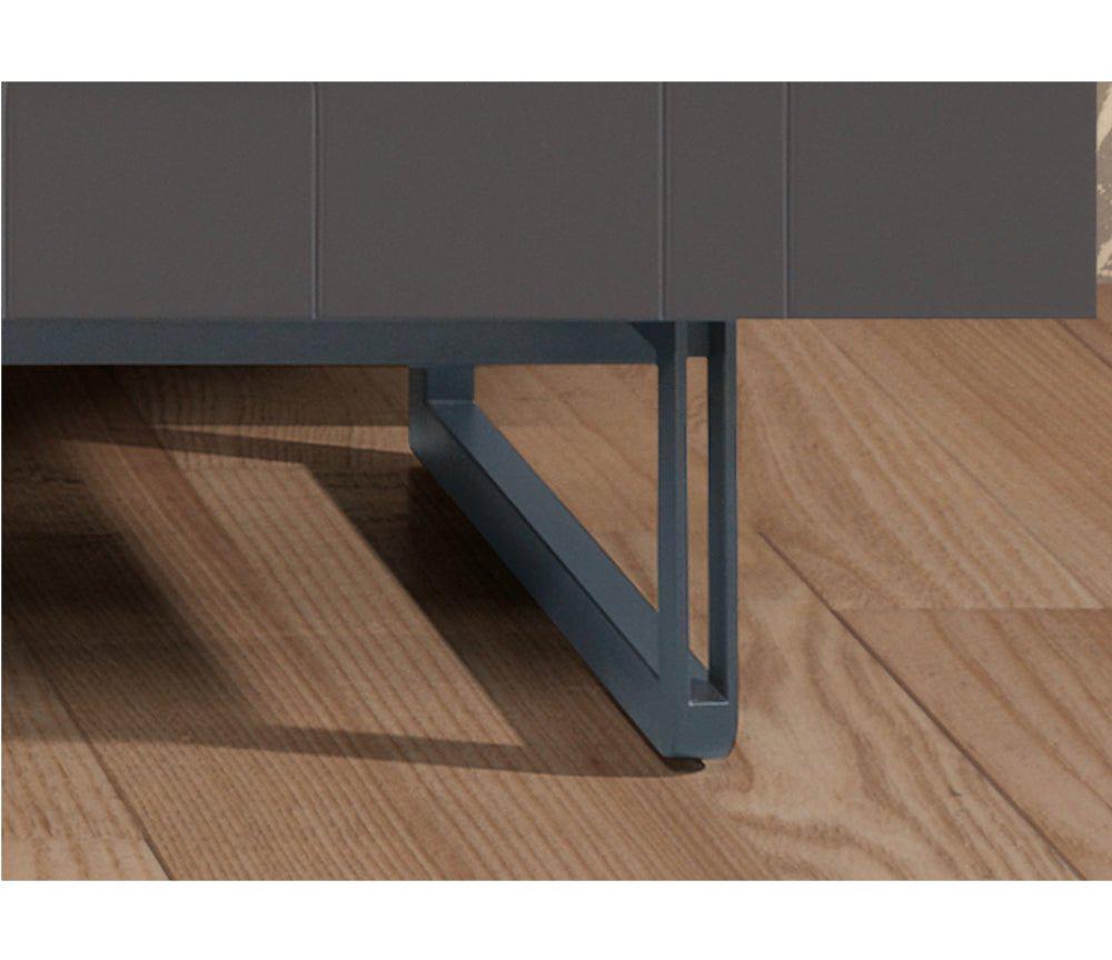 Buffet contemporain design laque mat  pieds métal leds - Camille