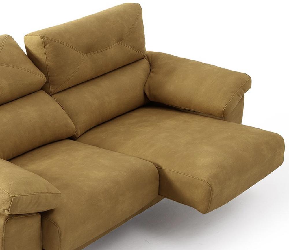 Canapé 3 places assise coulissantes en tissu camel - Achat en ligne -  Souffle D'intérieur