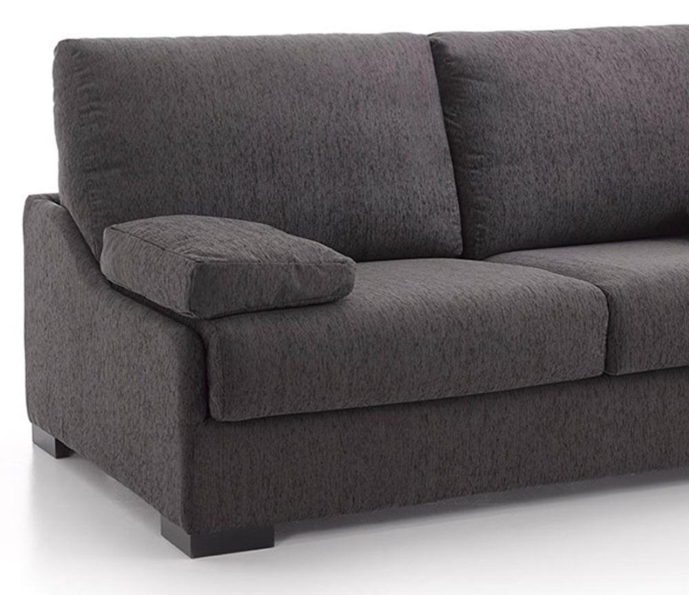 Détail canapé rapido convertible – Taha – tissu anthracite