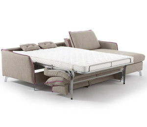 Canapé d'angle convertible Martin – système rapido – ouvert – tissu