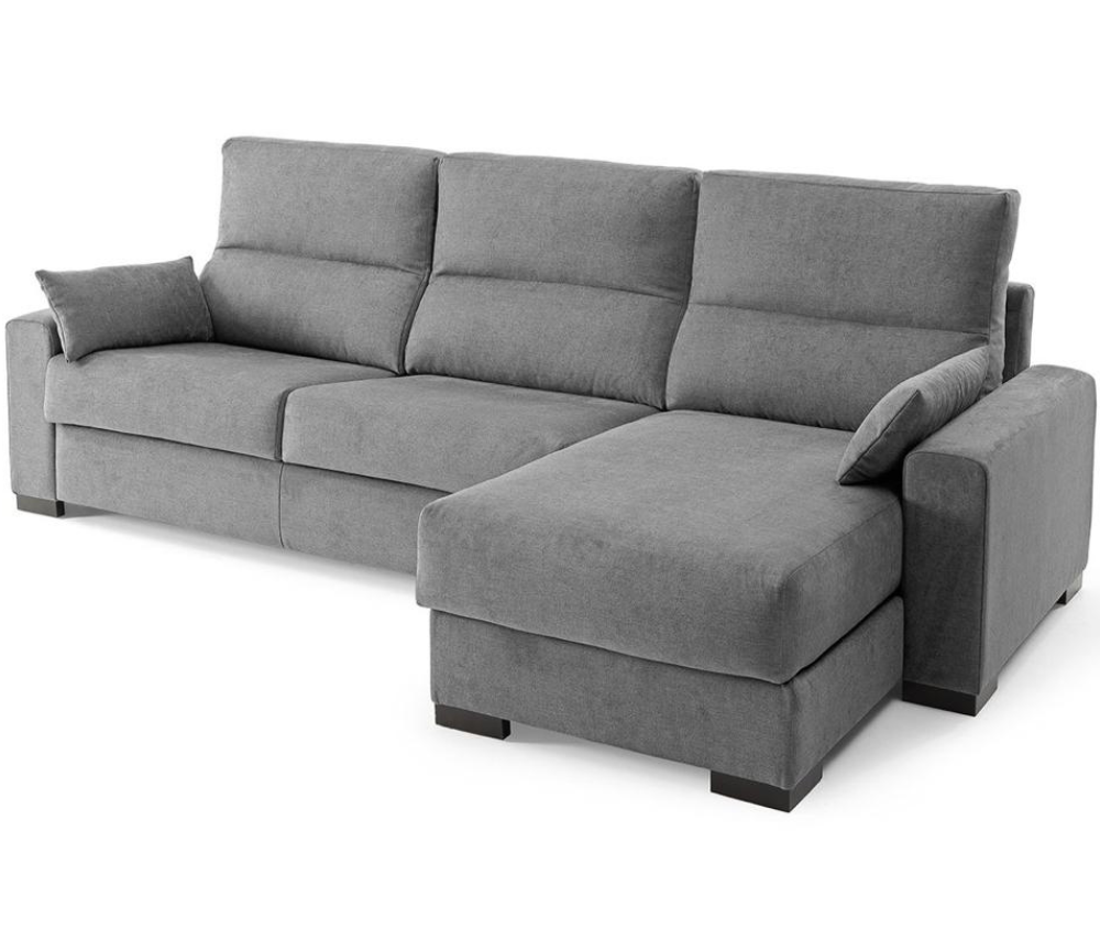 Canapé d'angle lit convertible confortable tissu gris  - Virginie