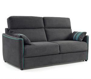 Canapé rapido 140 convertible lit en tissu gris avec matelas - Souffle d'intérieur