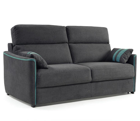 Canapé rapido 140 convertible lit en tissu gris avec matelas - Souffle d'intérieur