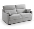 Canapé rapido convertible 140 lit tissu gris avec matelas 18 cm - Souffle d'intérieur