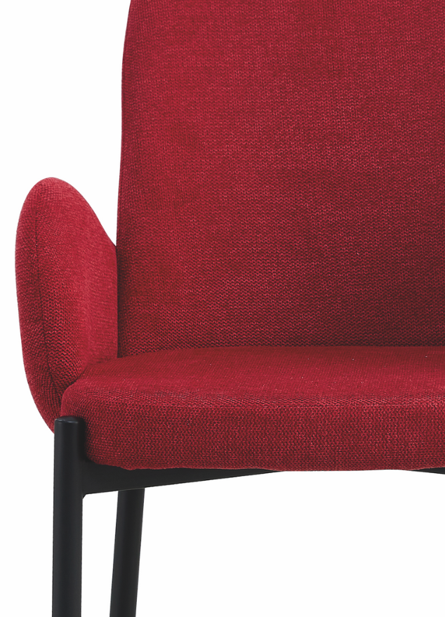 Fauteuil de table avec accoudoir de salle a manger rouge  - Bluebell