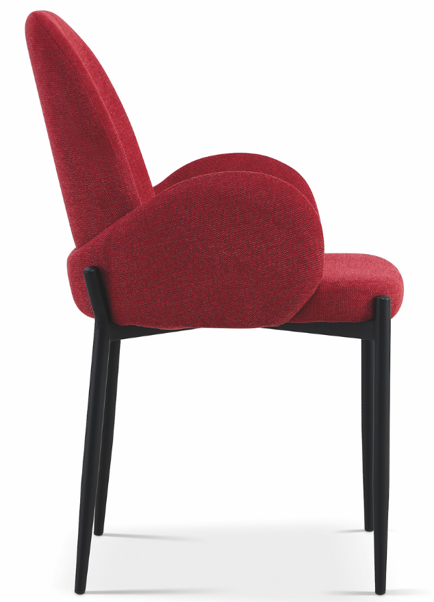 Fauteuil de table avec accoudoir de salle a manger rouge  - Bluebell