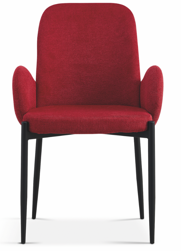 Fauteuil de table avec accoudoir de salle a manger rouge  - Bluebell