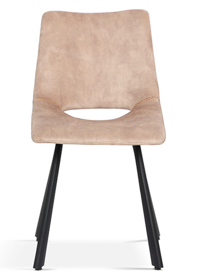 Chaise beige pieds metal contemporaine - Souffle d'intérieur