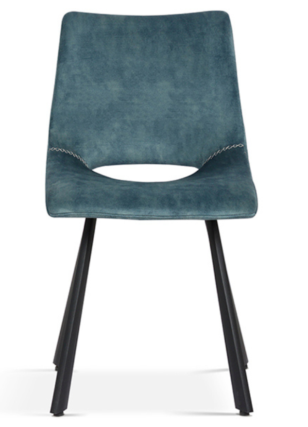Chaise velours bleu de table a manger design - Sissi