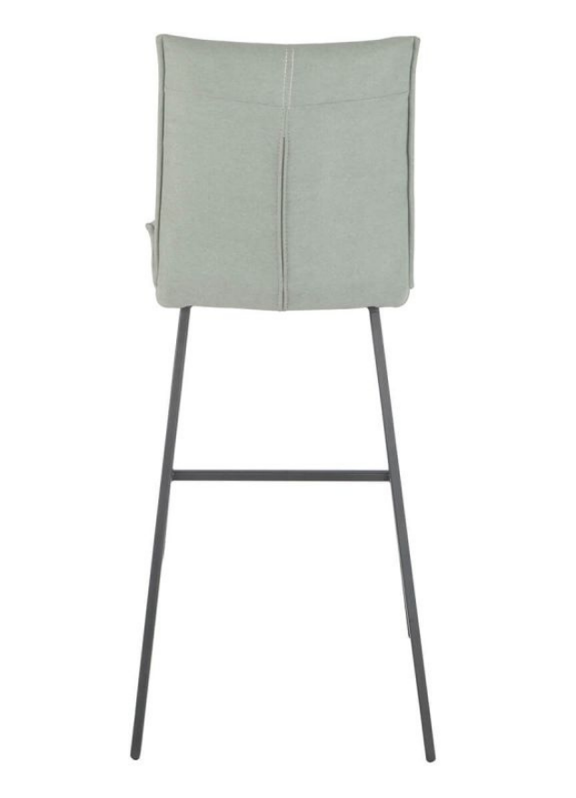 Lot de 2 chaises de bar confortable pieds métal tissu vert - Veronica