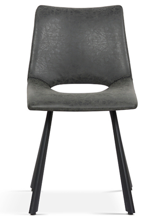 Chaise noir pieds metal contemporaine - Souffle d'intérieur