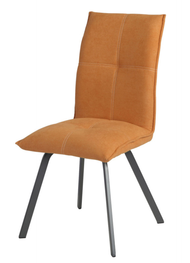 Chaise orange design tissu de salle a manger - Veronica