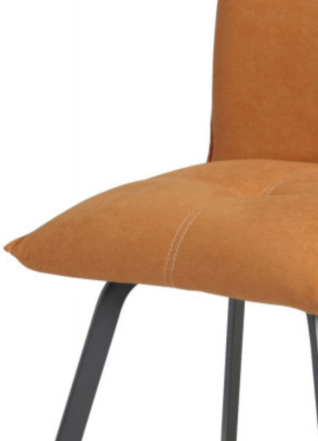 Chaise orange design tissu de salle a manger - Veronica