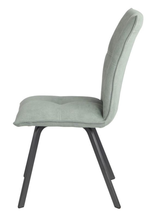 Chaise contemporaine pieds metal en tissu vert - SOUFFLE D'intérieur