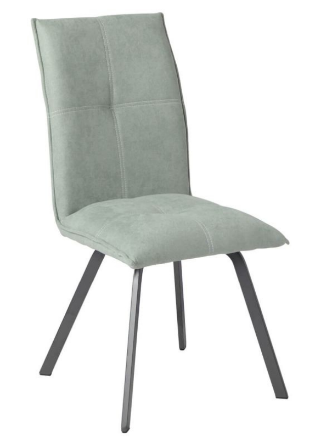 Chaise contemporaine pieds metal en tissu vert - SOUFFLE D'intérieur