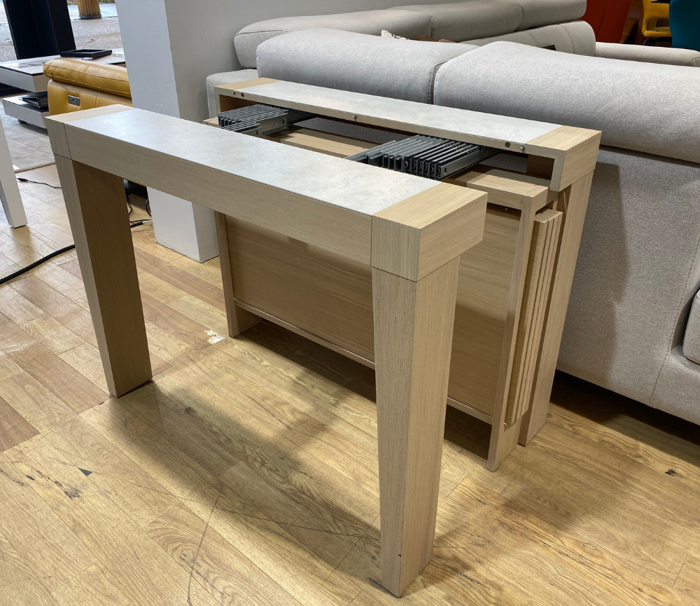 Console table extensible bois et céramique design - Paolo