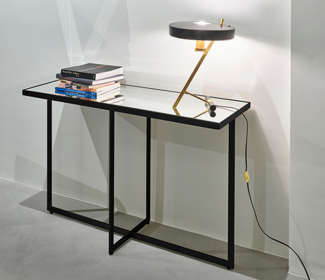 Console d'entrée contemporaine pieds métal noir - Souffle d'intérieur