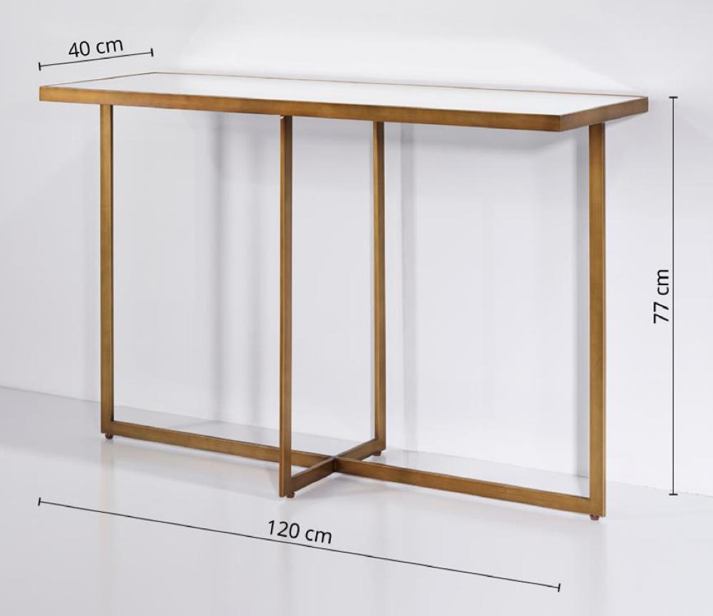 Schéma dimensions – Sana – pieds métal laiton – 120×77×40 cm