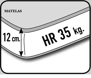 Détail matelas capitonné – Taha – tissu écru
