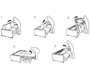 explication ouverture du Canapé d'angle rapido convertible express moderne tissu beige - Billy-Canapés-SOUFFLE D’INTÉRIEUR