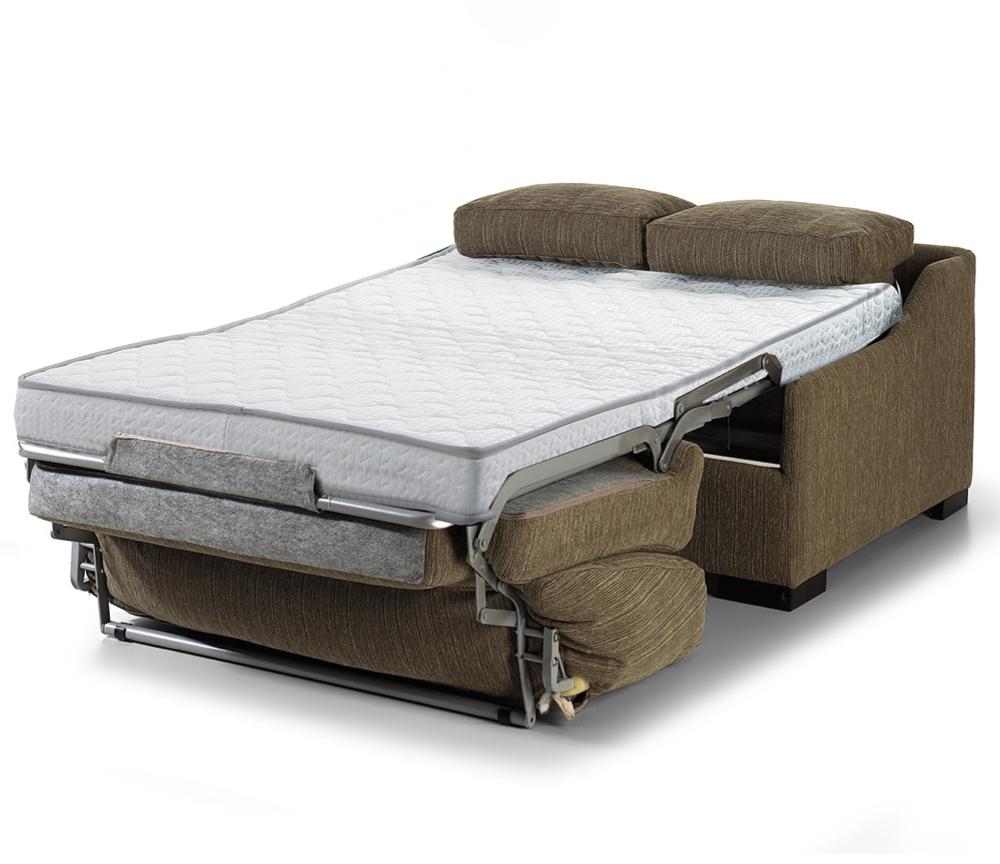 Fauteuil lit une place convertible en tissu marron - Souffle d'intérieur -  Souffle D'intérieur
