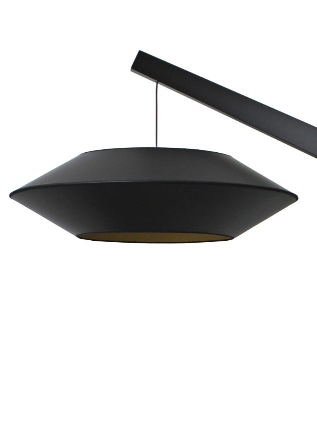 Lampadaire moderne noir ovni flamluce -SOUFFLE D'intérieur