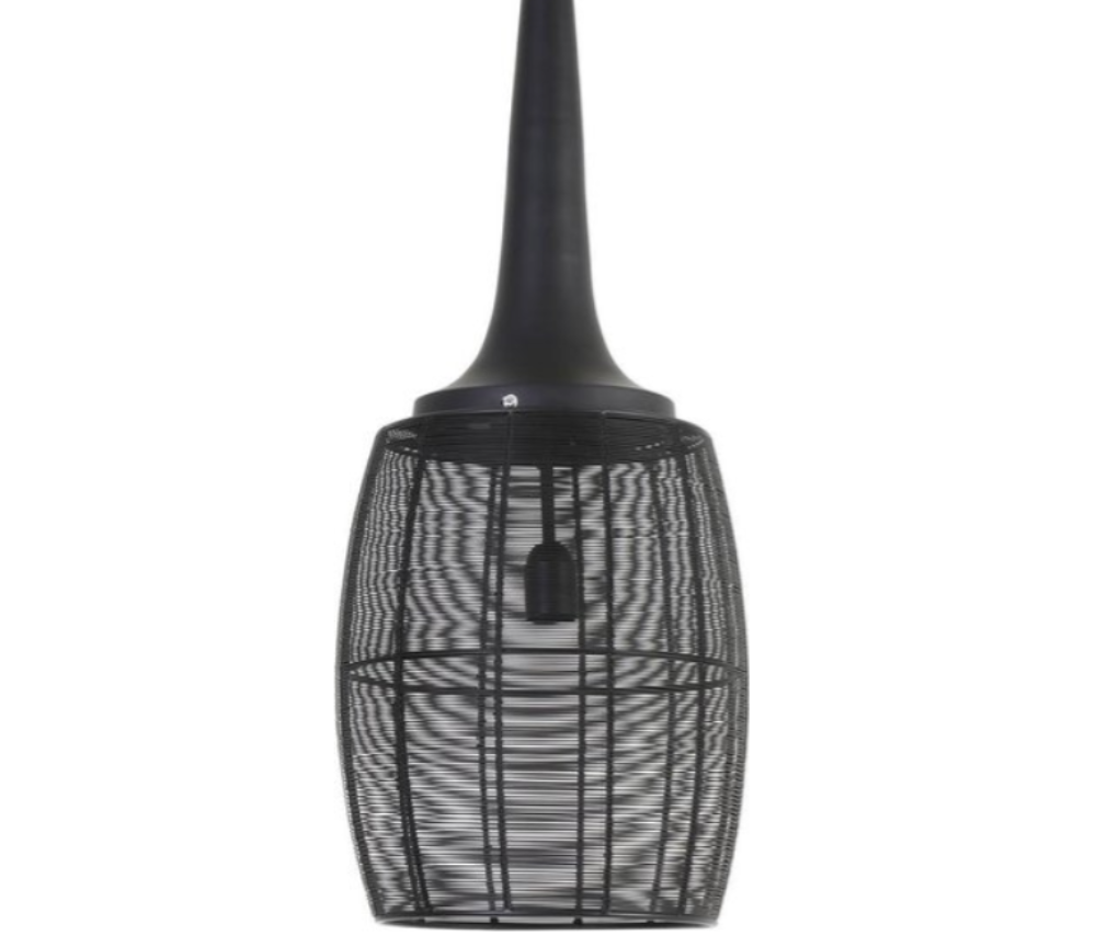 Set of 2 matte black metal chandeliers H80cm EXHIBITION - ARDELLA 