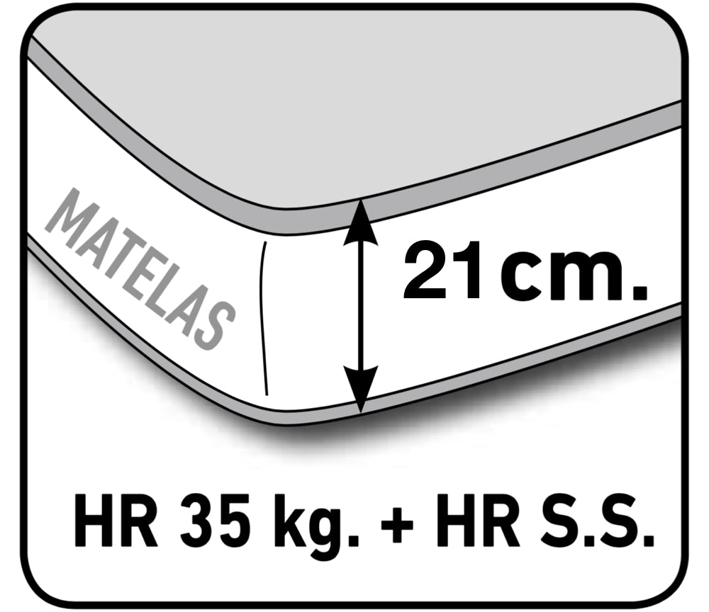 Détail matelas 21cm capitonné – Reva – tissu écru