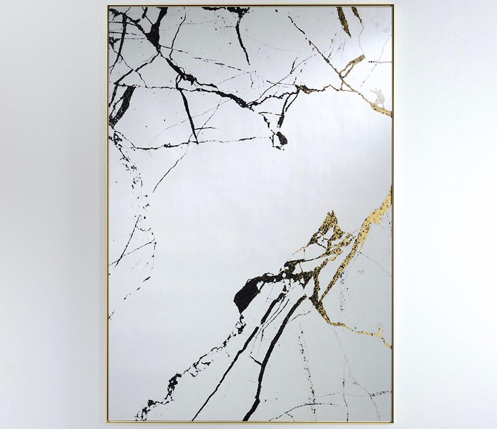 Miroir mural design rectangulaire Marie – vue de face – cadre doré