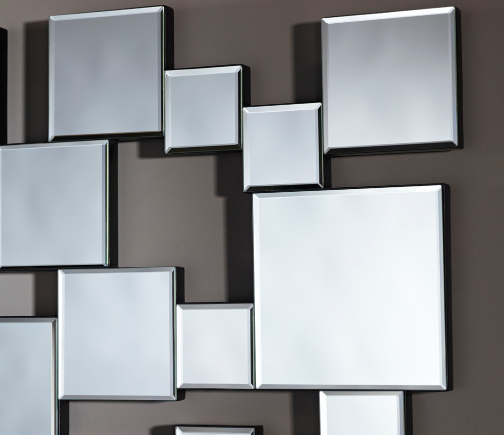 Miroir design mural moderne rectangulaire 85cm x 141cm - Pixy