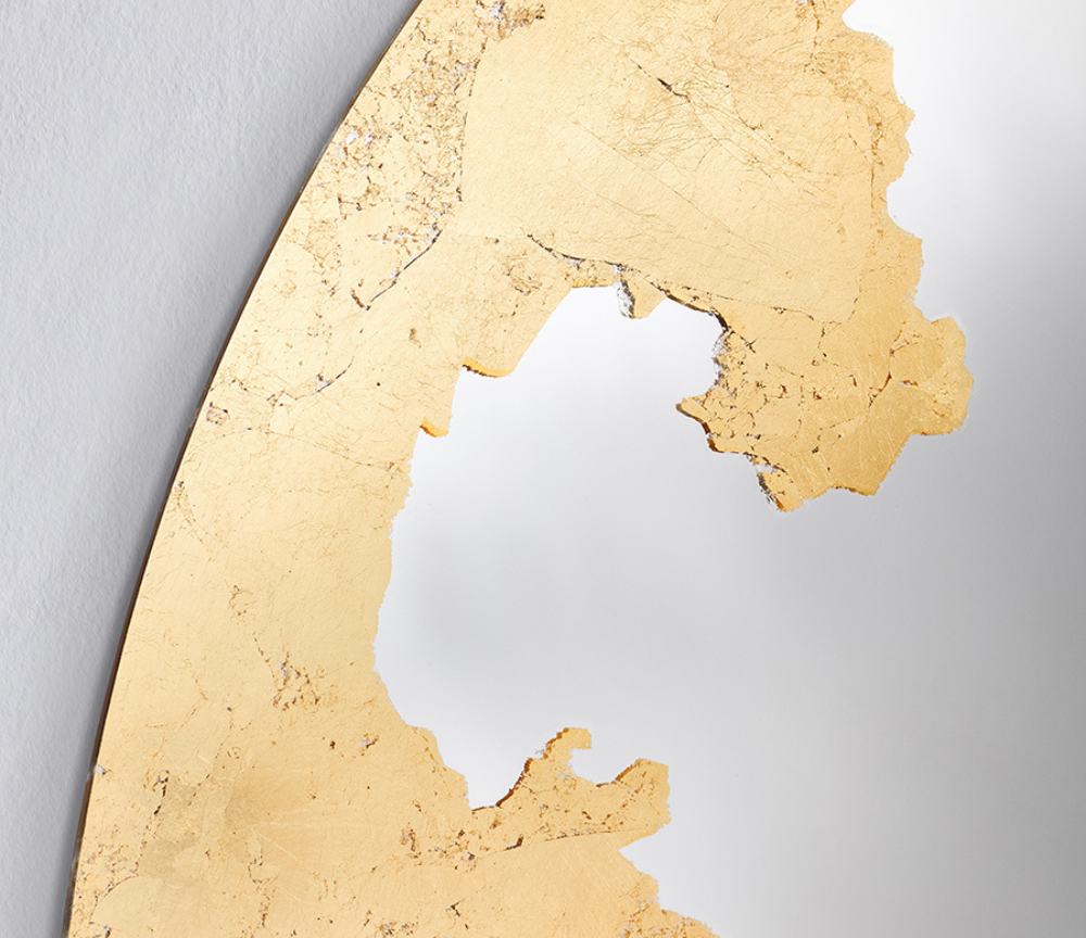 miroir rond doré mural moderne - Souffle d'intérieur