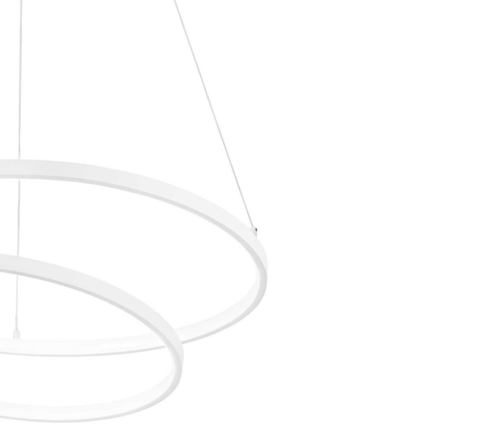 Suspension lustre led design blanc ronde - Alice