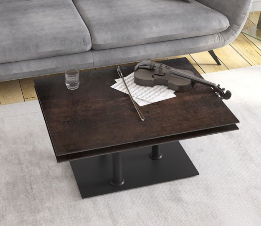 table basse céramique rectangulaire pivotante - Akante - souffle d'interieur