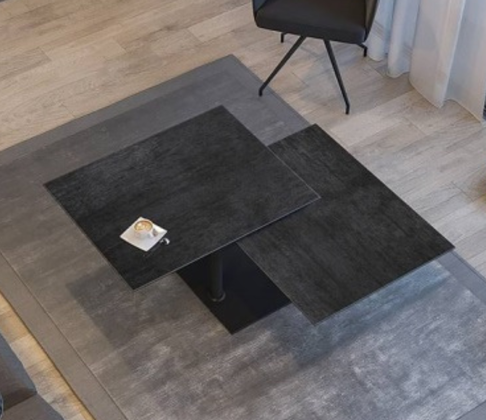 table de salon basse céramique titane rectangulaire - Souffle d'intérieur