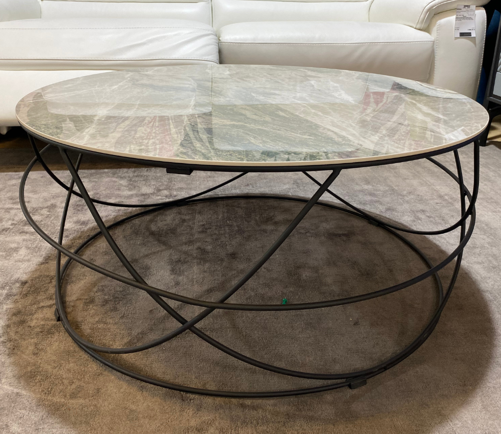 Table basse ronde en céramique de salon - Souffle d'intérieur