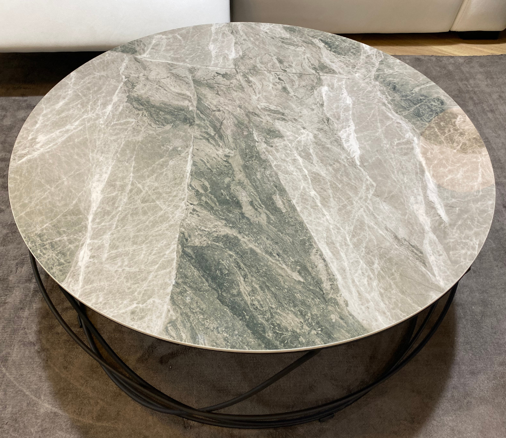 Table basse ronde en céramique de salon - Souffle d'intérieur
